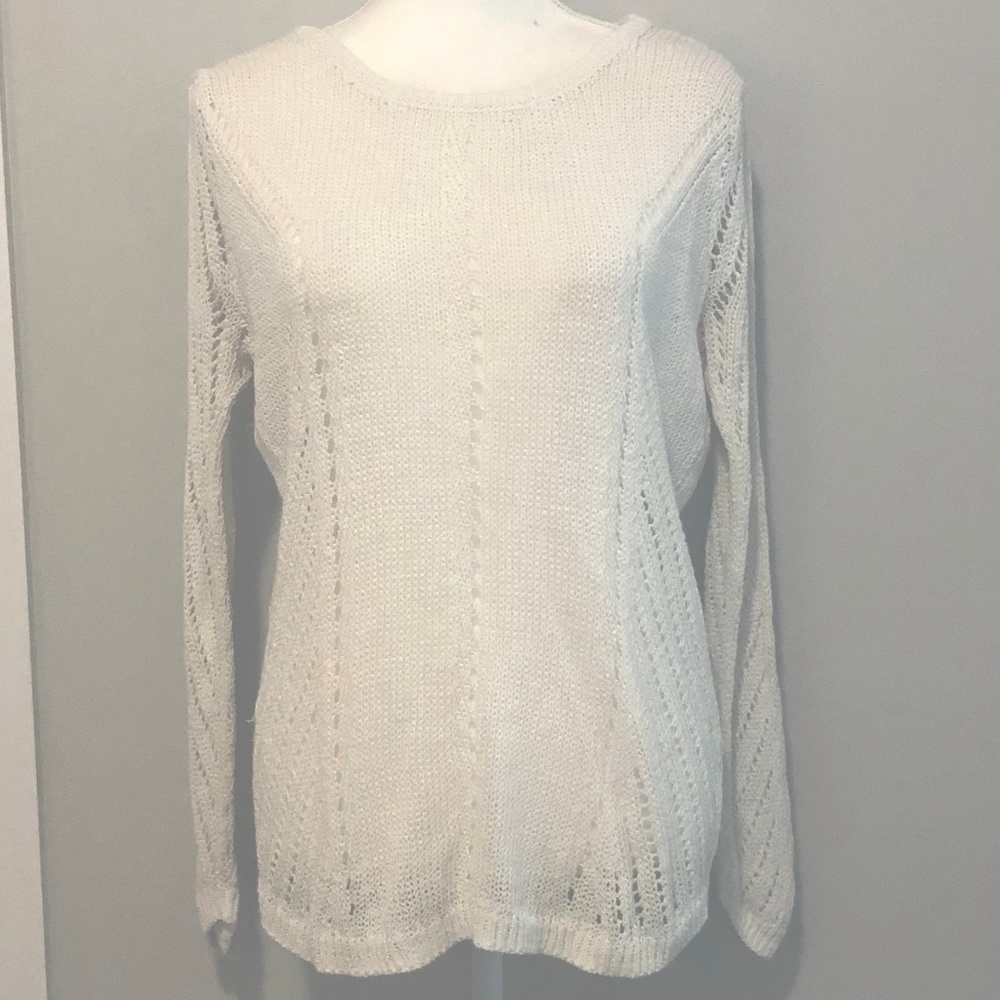 Pullover Lightweight Crochet Knit Sweater